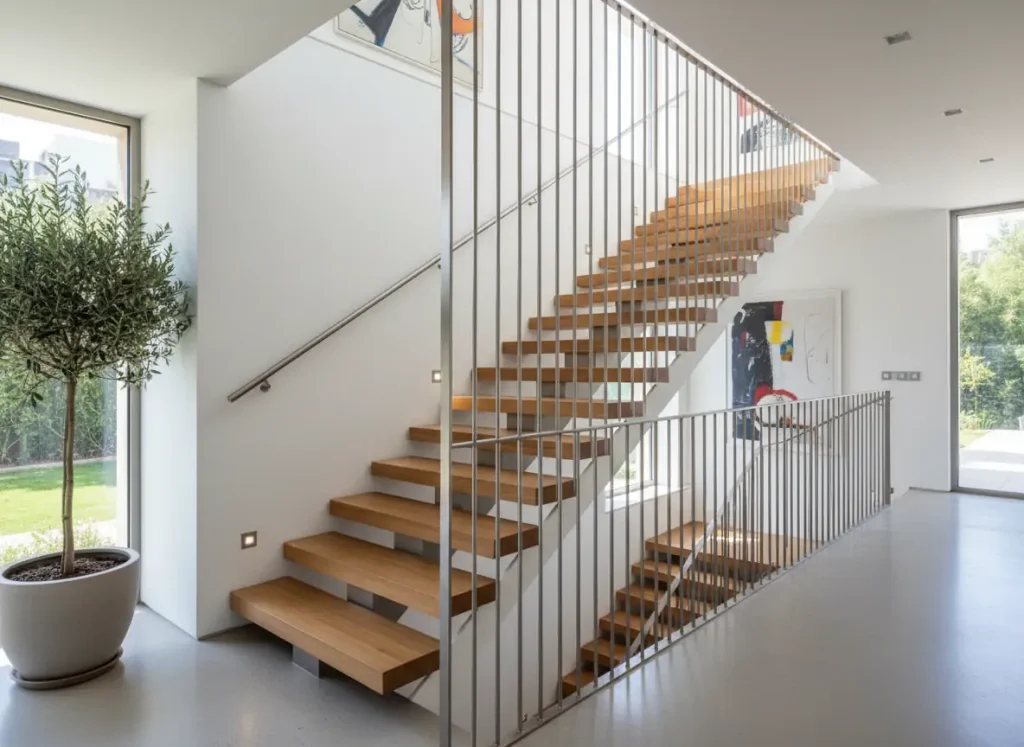 מעקה אלומיניום למדרגות