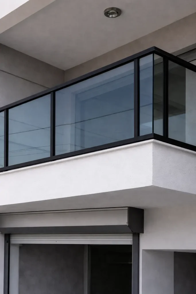 מעקה למרפסת לאחר התקנה